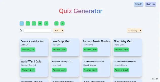 Quiz Generator